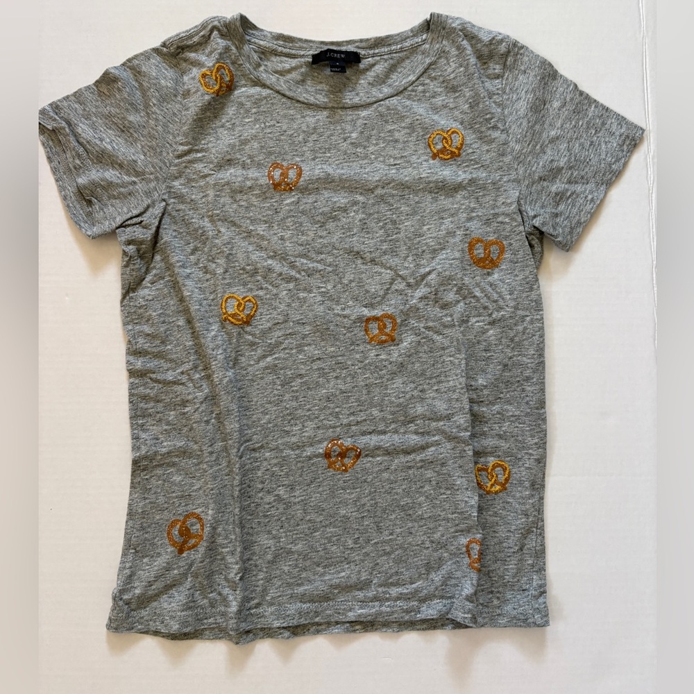 J. Crew Embellished Pretzel T-Shirt